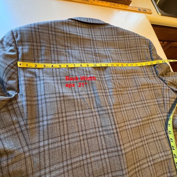 VTG Ralph Ralph Lauren Classic Sport Mens Sz 52R Brown Plaid Wool Blend Blazer - Picture 8 of 16